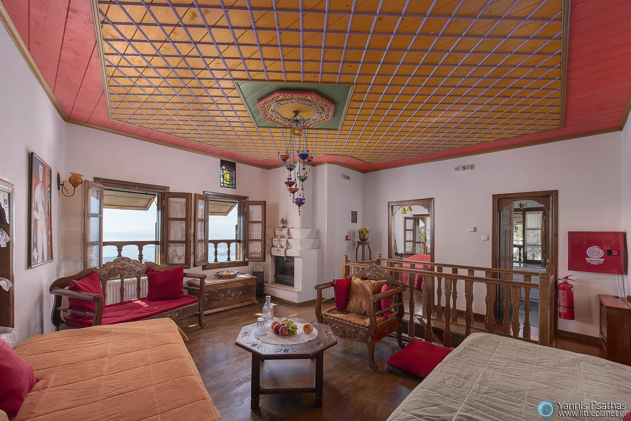 Interior view of Melanthi Traditional Hotel, Makrinitsa