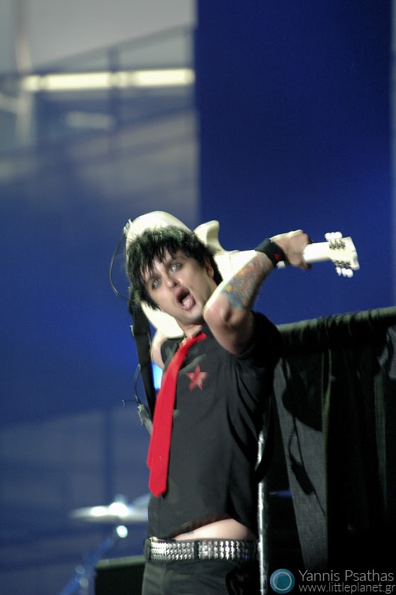 Billie Joe Armstrong performing live with Green Day in Madrid, Rolling Stone Magazine