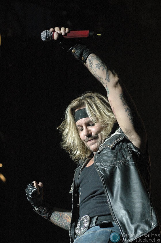 Vince Neil of Motley Crue during their live performance in Madrid, Rolling Stone Magazine