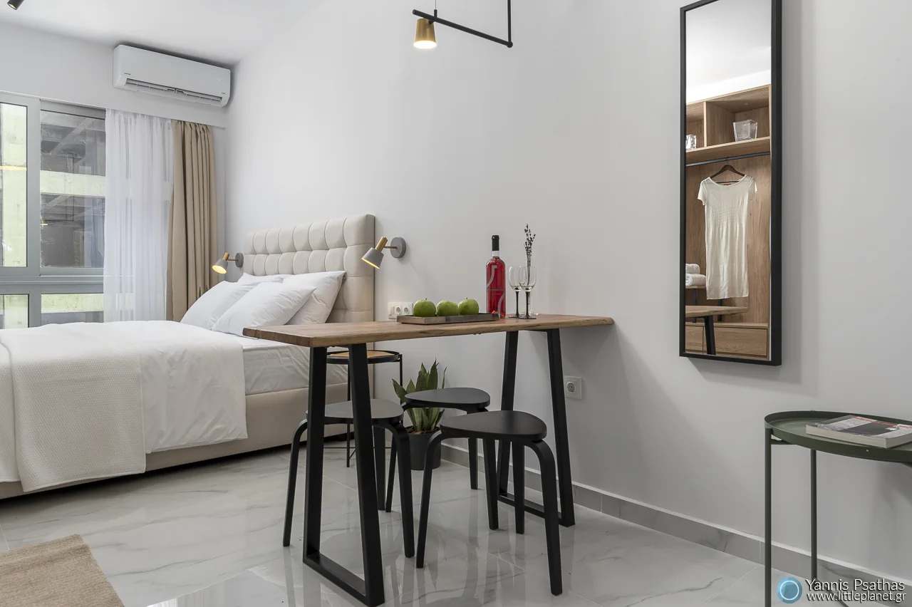Room interiors IOKA Airbnb Suites, Thessaloniki