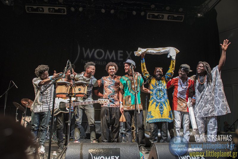 Pat Thomas Kwashibu Area Bandlive concert at WOMEX Festival 2015 in Budapest