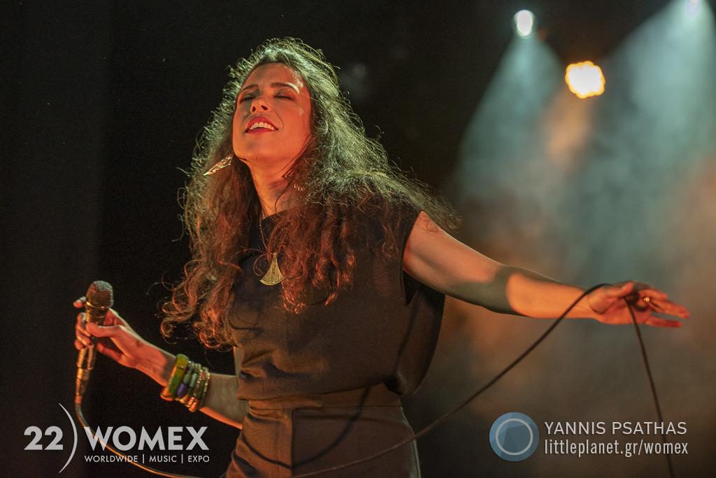 Djazia Satour live concert at Womex 2022, Lisbon